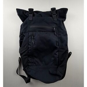 Fabletics Backpack Roll Top Training Bag Black Unisex Large Pockets Activewear